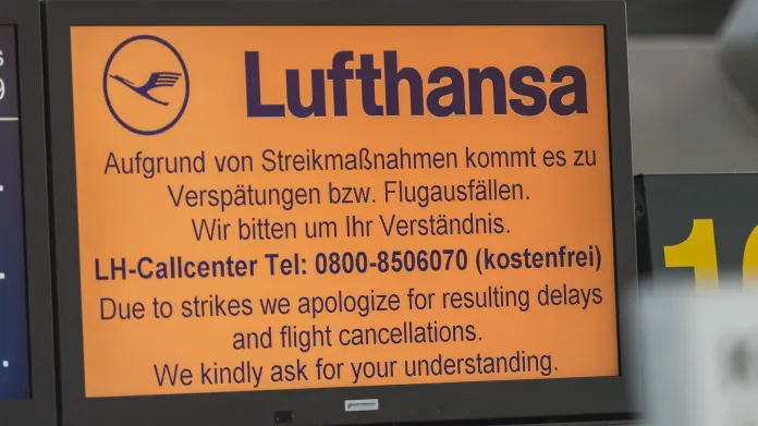 Stávka začala včera zrušením vnitroněmeckých a evropských letů