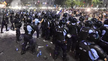 U protestů v Rumunsku zasahovala pořádková policie