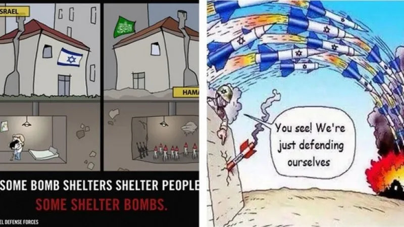 Protipalestinská versus propalestinská propaganda