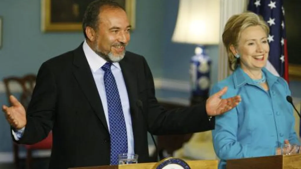 Avigdor Lieberman a Hillary Clintonová