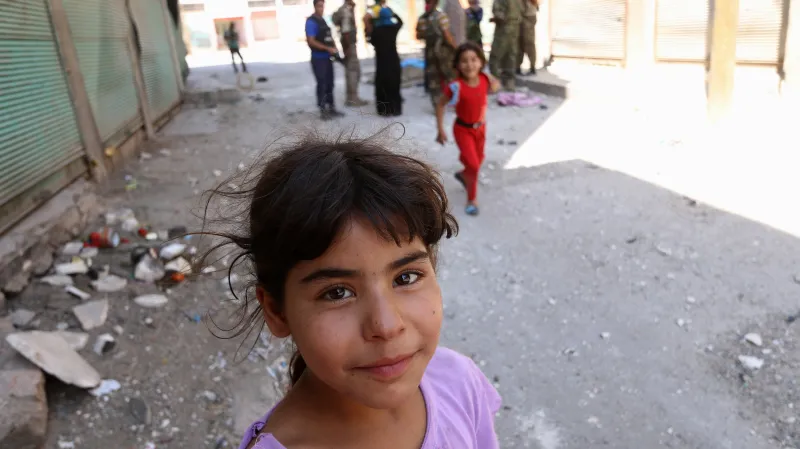 Obyvatelé zničeného Aleppa