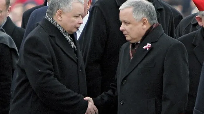 Jaroslaw a Lech Kaczyńští