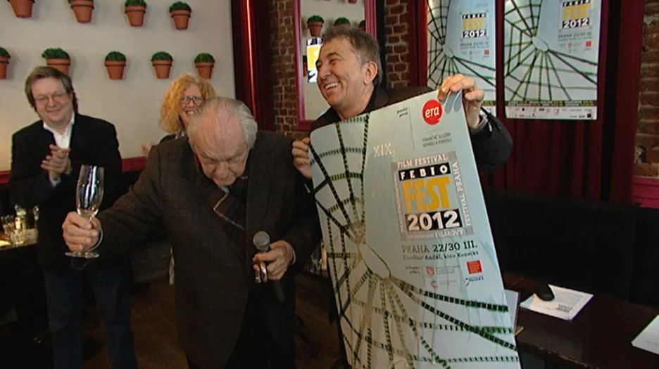 Jiří Krejčík a Fero Fenič představují plakát Febiofestu 2012