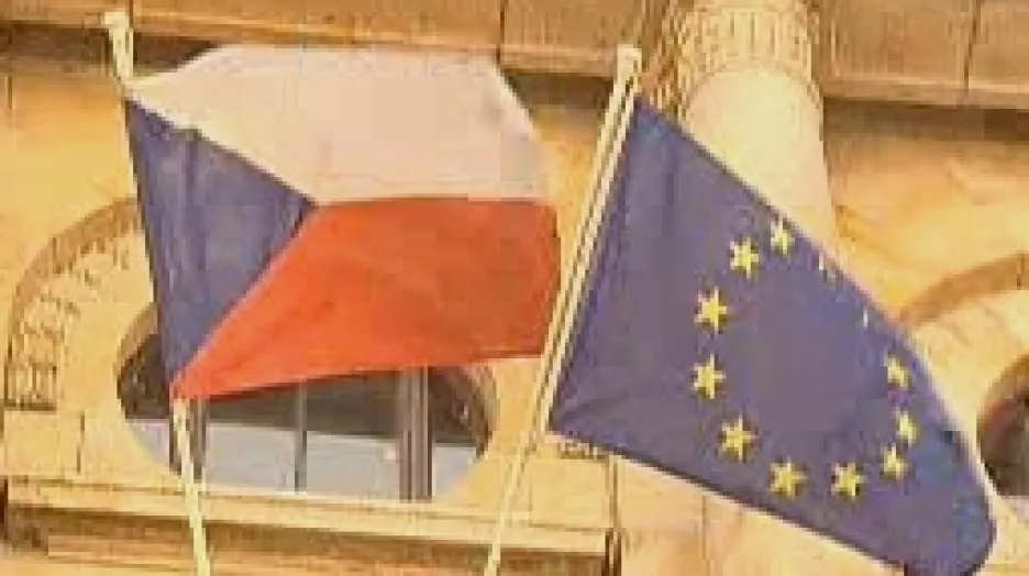 Vlajky ČR a EU