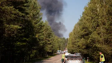 Požár vypukl na čerpací stanici zkapalněného plynu v Traku Voke v Litvě