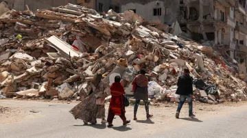 Následky izraelského útoku na libanonský Týr