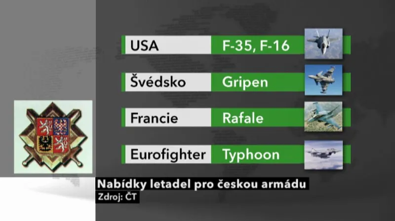 Nabídky letadel pro českou armádu