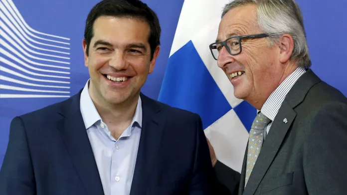 Řecký premiér ALexis Tsipras a šéf Evropské komise Jean-Claude Juncker