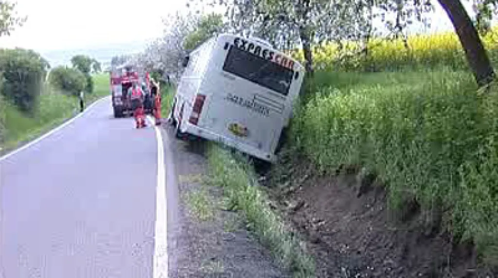 Havarovaný autobus