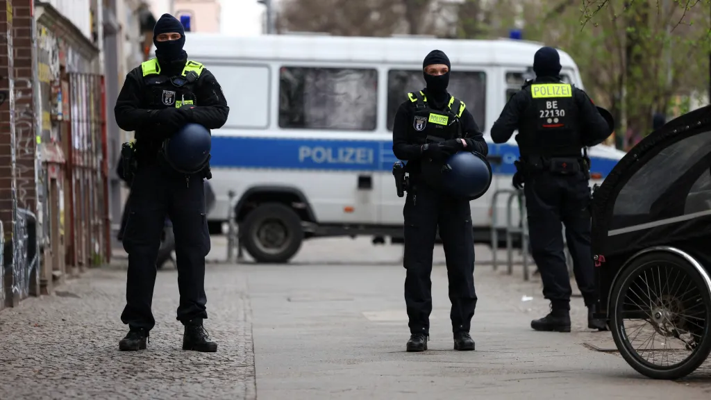 Německá policie v Berlíně, ilustrační foto