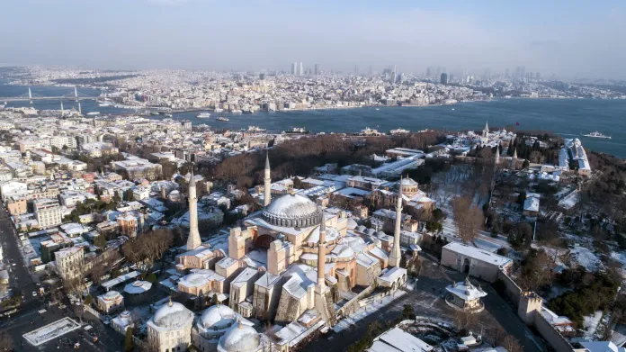 Zasněžený Istanbul