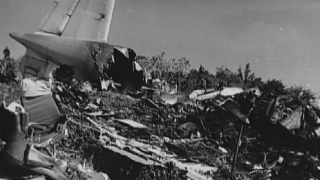 Trosky havarovaného letadla