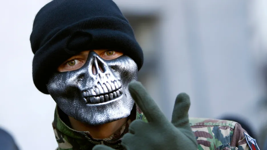 Ukrajinský demonstrant
