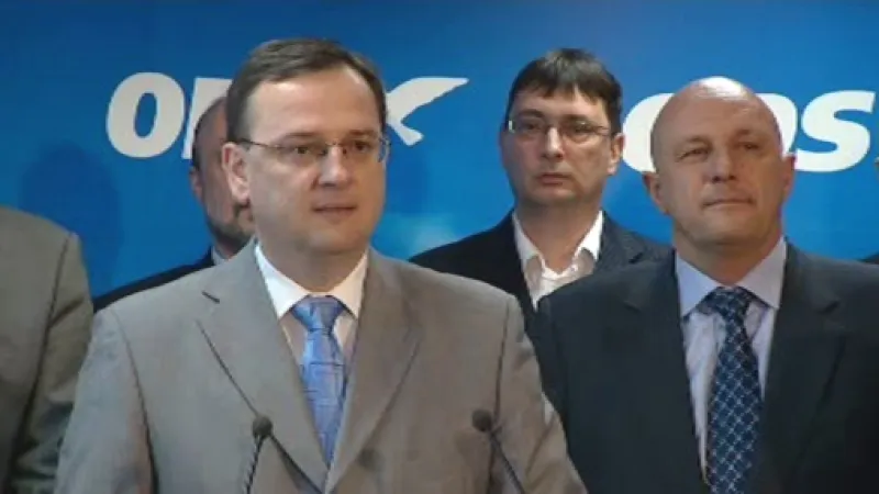 Petr Nečas s kandidáty do Senátu