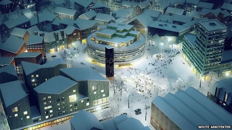 Vizualizace nového centra Kiruny