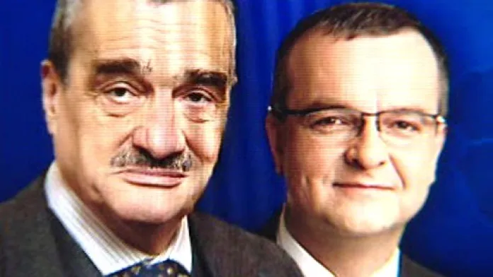 Lídři nové strany TOP 09 Karel Schwarzenberg a Miroslav Kalousek