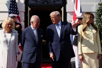 Karel III. přijel do Spojených států na státní návštěvu