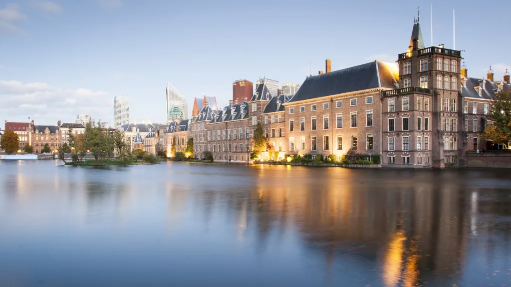 Komplex budov Binnenhof, sídlo parlamentu Nizozemska