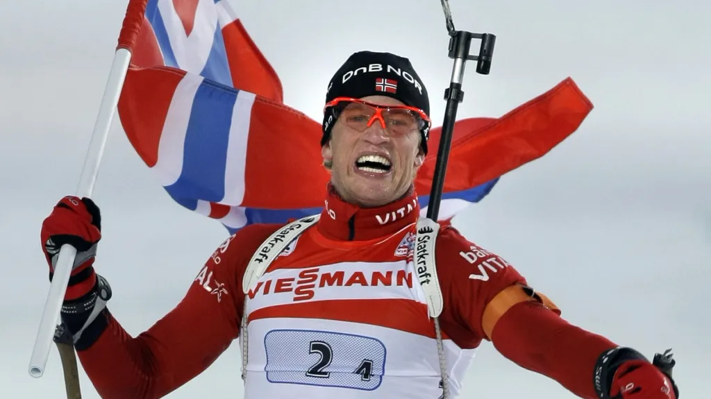 Norský biatlonista Tarjei Boe