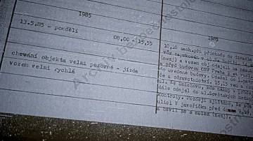 Dokument týkající se pronásledování Tomáše Töpfera příslušníky StB