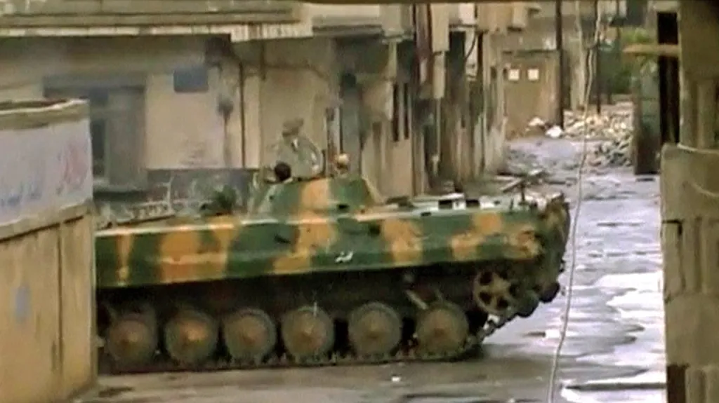 Syrská armáda v ulicích