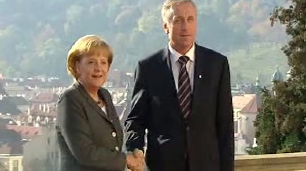 Angela Merkelová a Mirek Topolánek