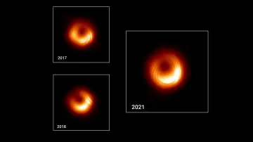 Vývoj černé díry M87