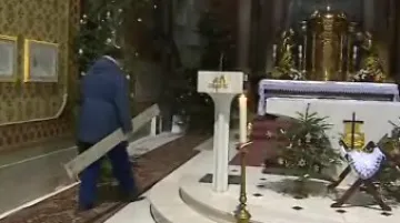Vánoční výzdoba v bazilice