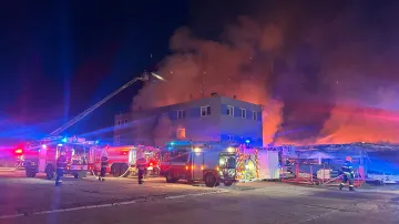 Požár v pardubické průmyslové zóně