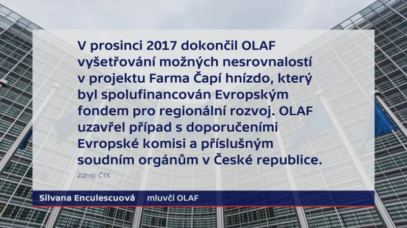 OLAF prohlášení k Čapímu hnízdu