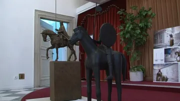 Vítězný návrh jezdecké sochy Jošta Moravského