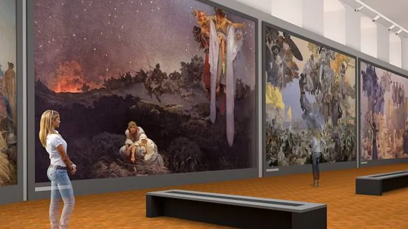 Vizualizace Slovanské epopeje v Moravském Krumlově