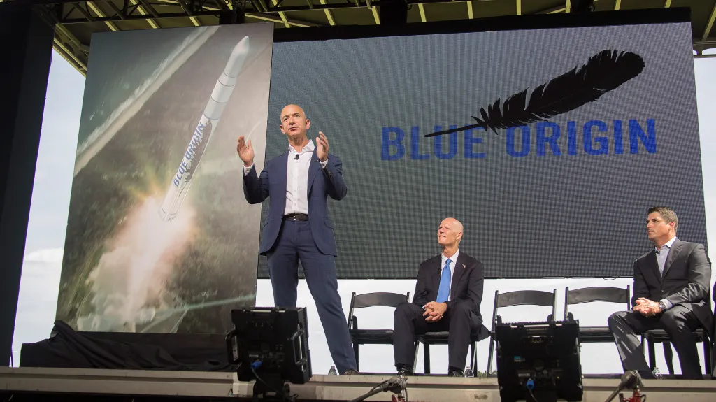 Jeff Bezos prezentuje svůj vesmírný projekt