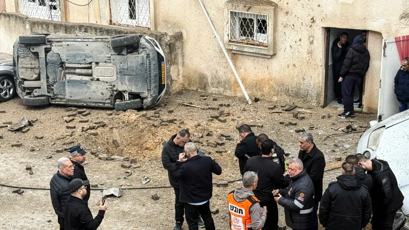 Následky íránského útoku v centrálním Izraeli