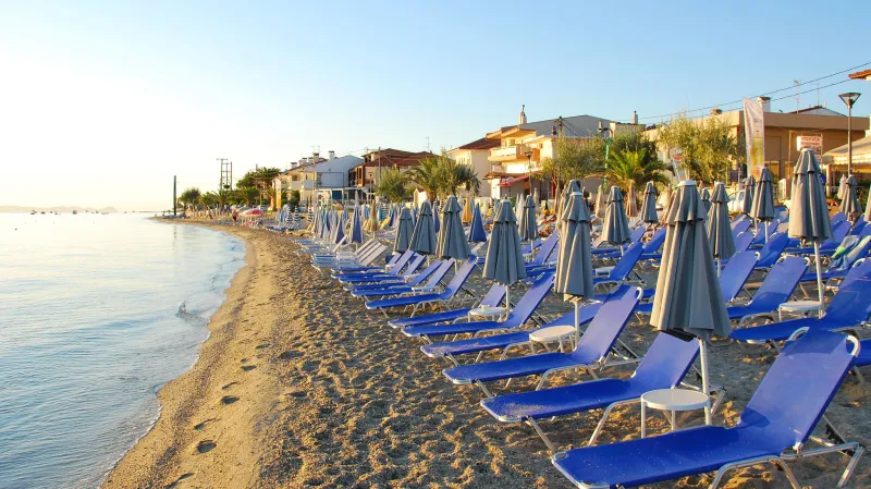 Pláže na poloostrově Chalkidiki v Řecku