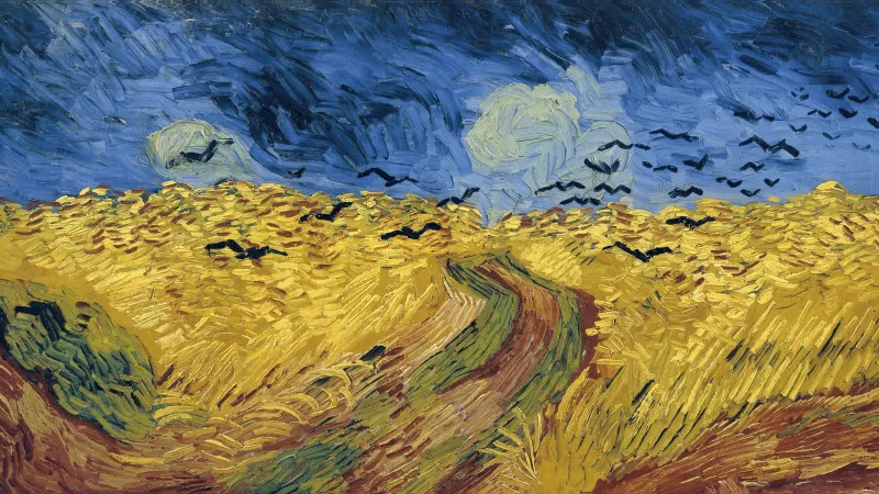 Pšeničné pole s vránami (1890)