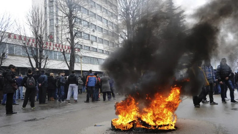 Protesty v bosenské Tuzle