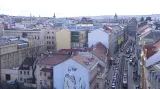 Pohled z Jindřišské věže směrem k Václavskému náměstí
