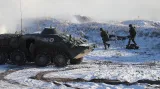 Cvičení ruské a běloruské armády 12. února 2022 u Grodna