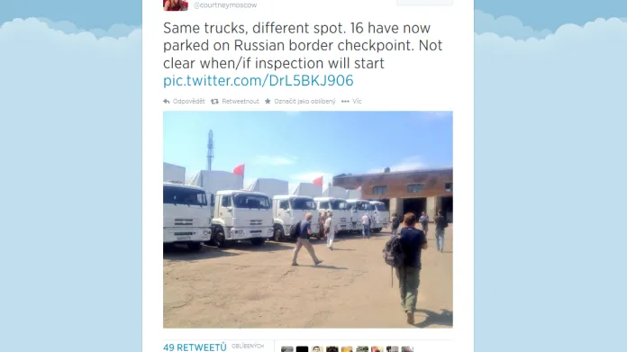 16 ruských kamionů už parkuje na ukrajinské hranici