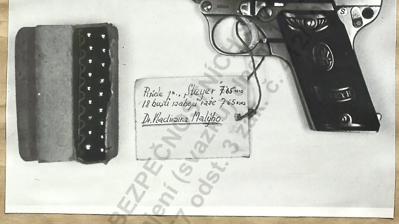 Zabavená zbraň Vladimíra Malého