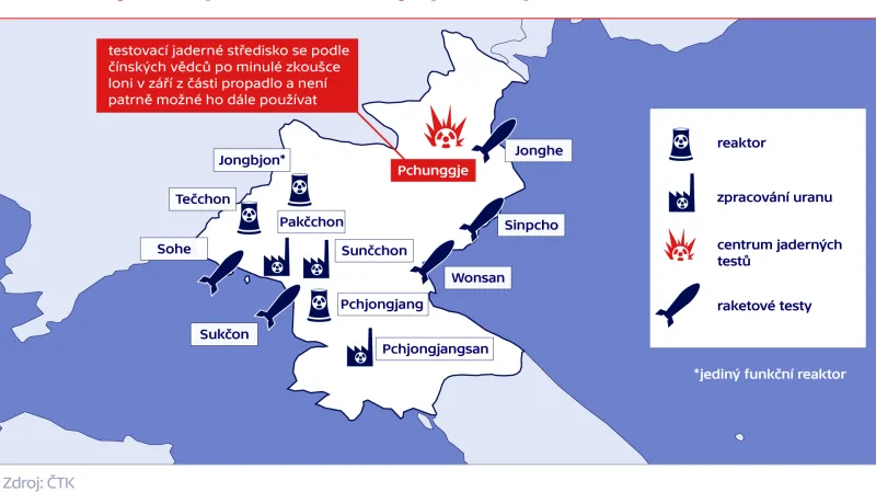 Centrum jaderných testů KLDR je patrně poškozené