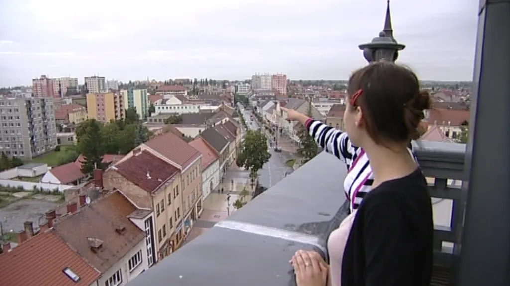 Výhled z radniční věže v Hodoníně