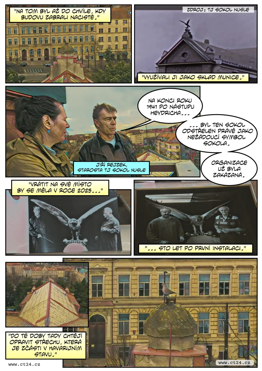 Na sokolovnu v pražských Nuslích se má vrátit socha