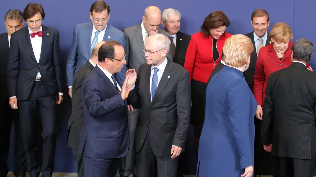 Unijní lídři na summitu EU v Bruselu
