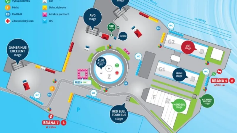 Situační mapka areálu