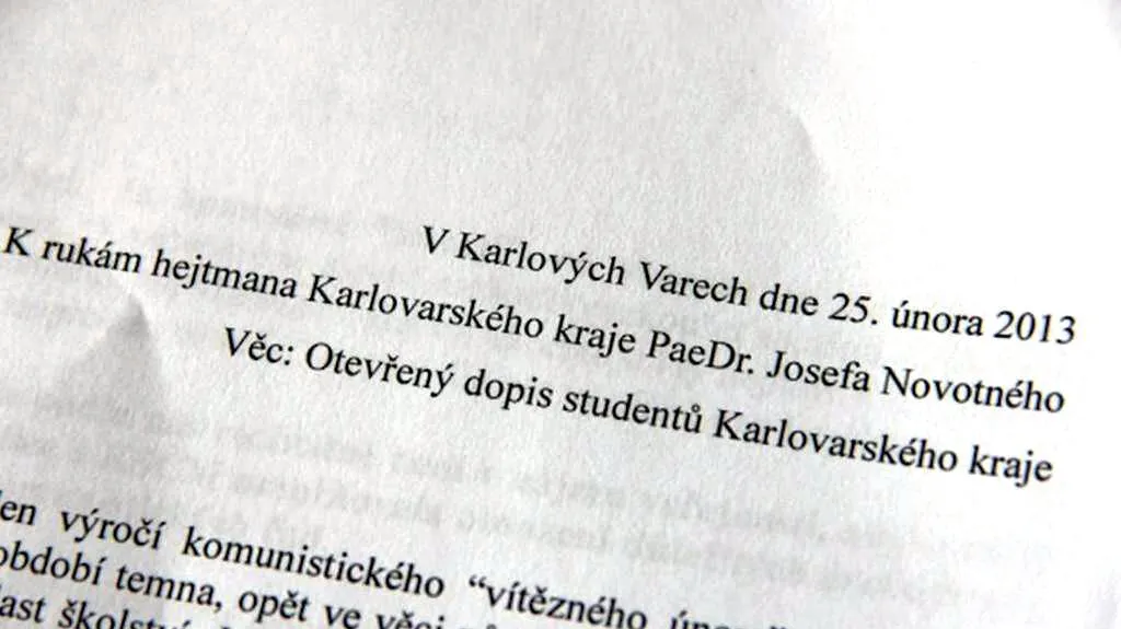 Otevřený dopis karlovarskému hejtmanovi