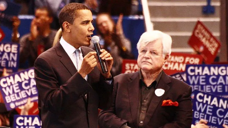 Barack Obama a Edward Kennedy