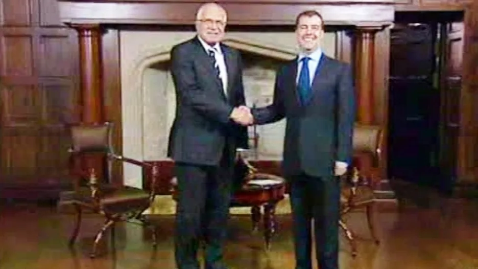 Václav Klaus a Dmitrij Medveděv