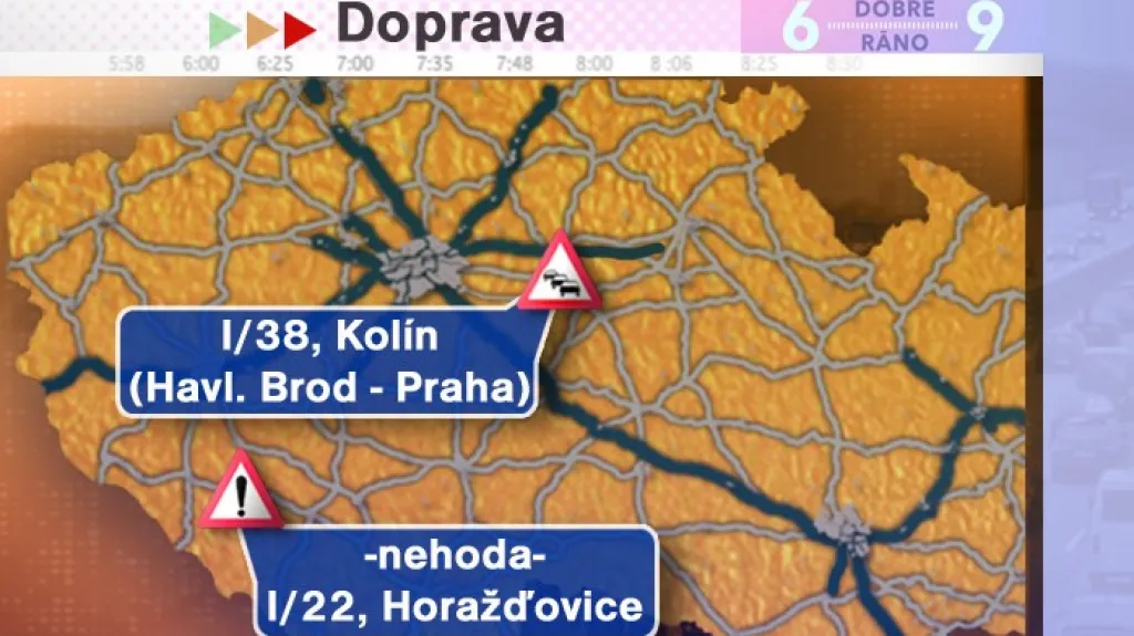 Dopravní situace v 9:00